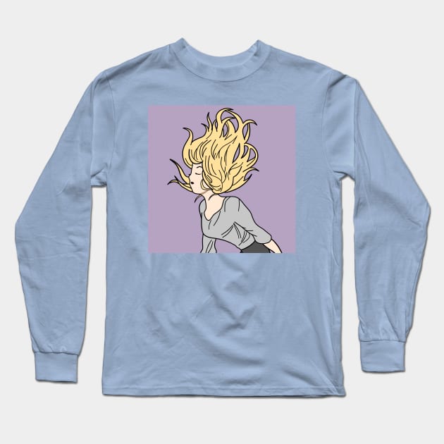 Anime Girl Long Sleeve T-Shirt by HEXIZ